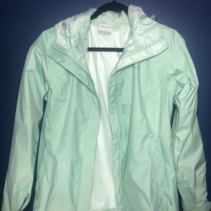 Mint Green Columbia Windbreaker